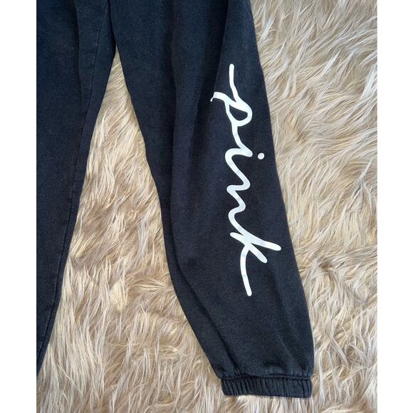 VS PINK drawstring waistband logo cuffed jogger sweatpants size XS - Picture 4 of 6